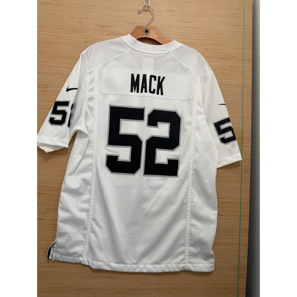 Nike NFL Oakland Raiders Khalil Mack 52 Jersey Mens Medium White On Field - Picture 3 of 7